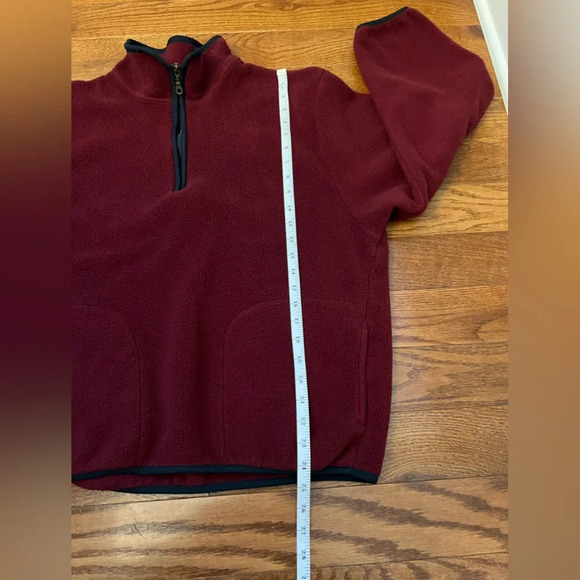 Vintage Women’s Woolrich 1/4 Zip Pullover Thick Fleece Maroon Made in USA Sz M - Picture 8 of 8
